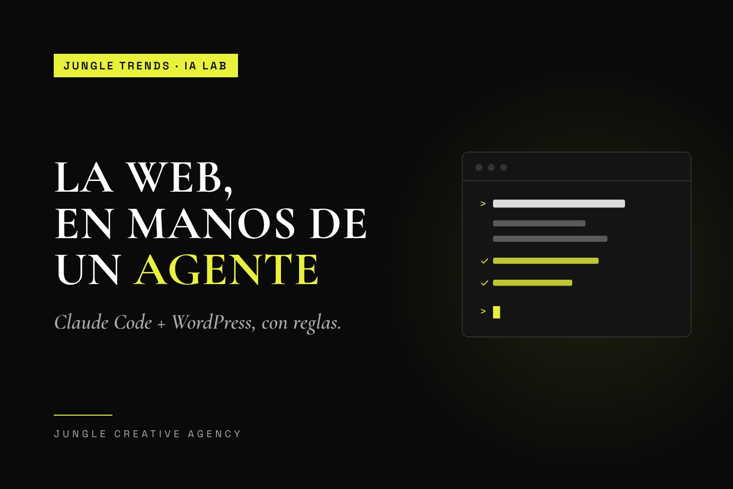 Tu web ya no se edita sola. La edita un agente